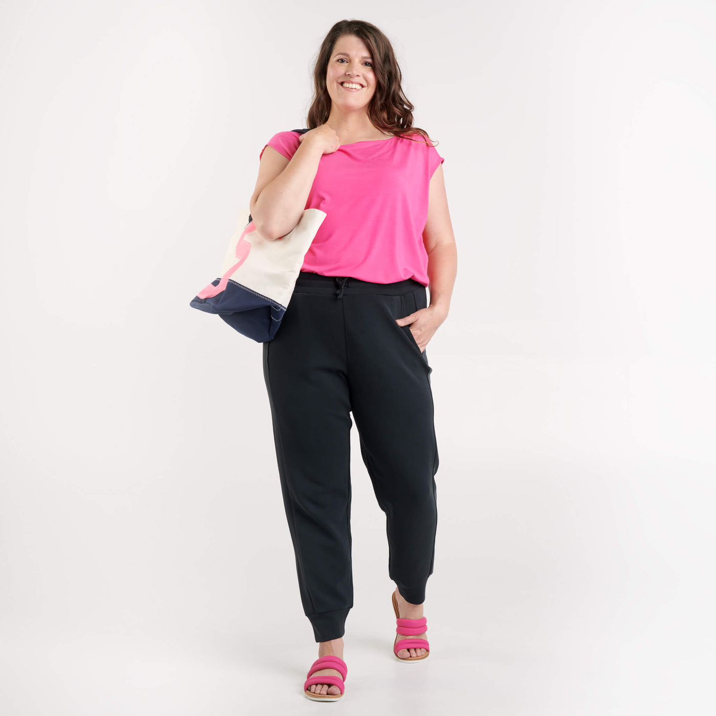 Aria - Pantalon jogger à taille haute